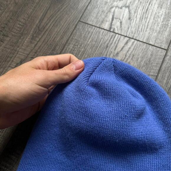 Perfect Blue Purple Stussy Basic Logo Beanie Skullcap Hat - Picture 4 of 7